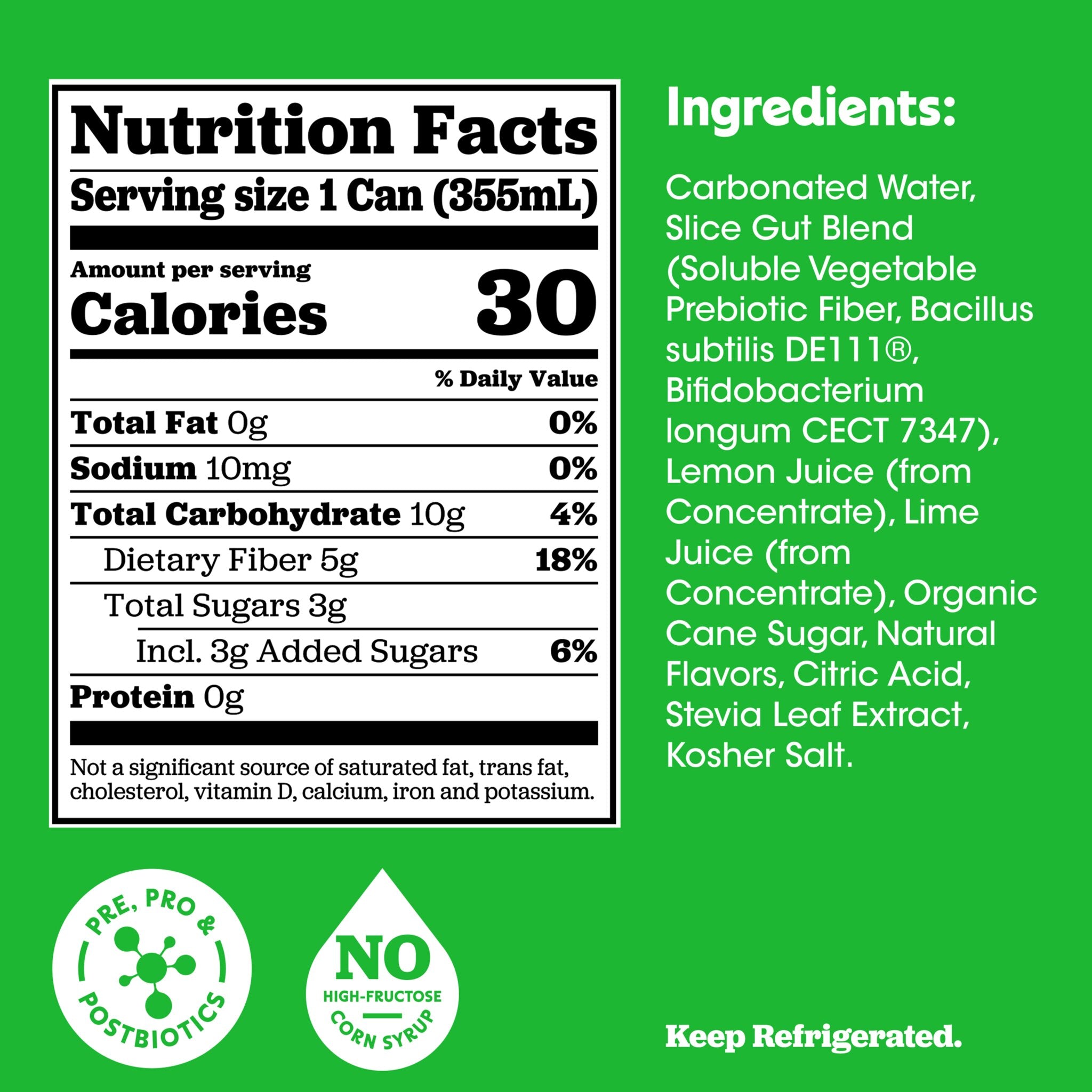 Slice Lemon Lime soda - Certs NFP