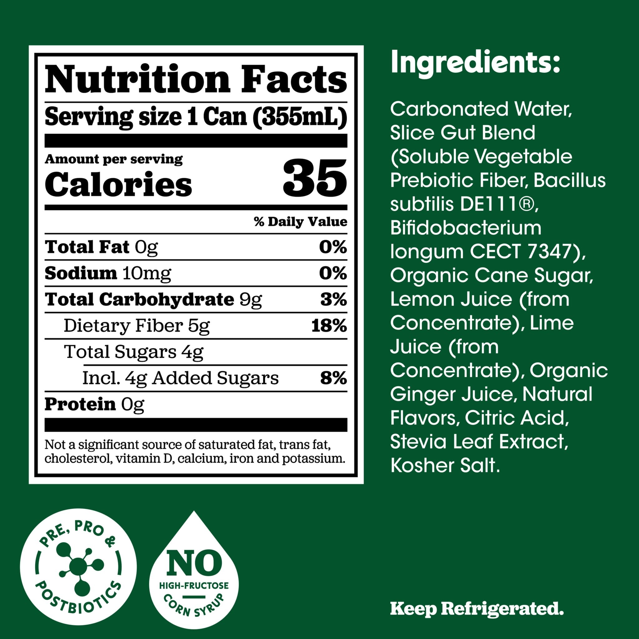 Slice Ginger Ale soda - Certs NFP