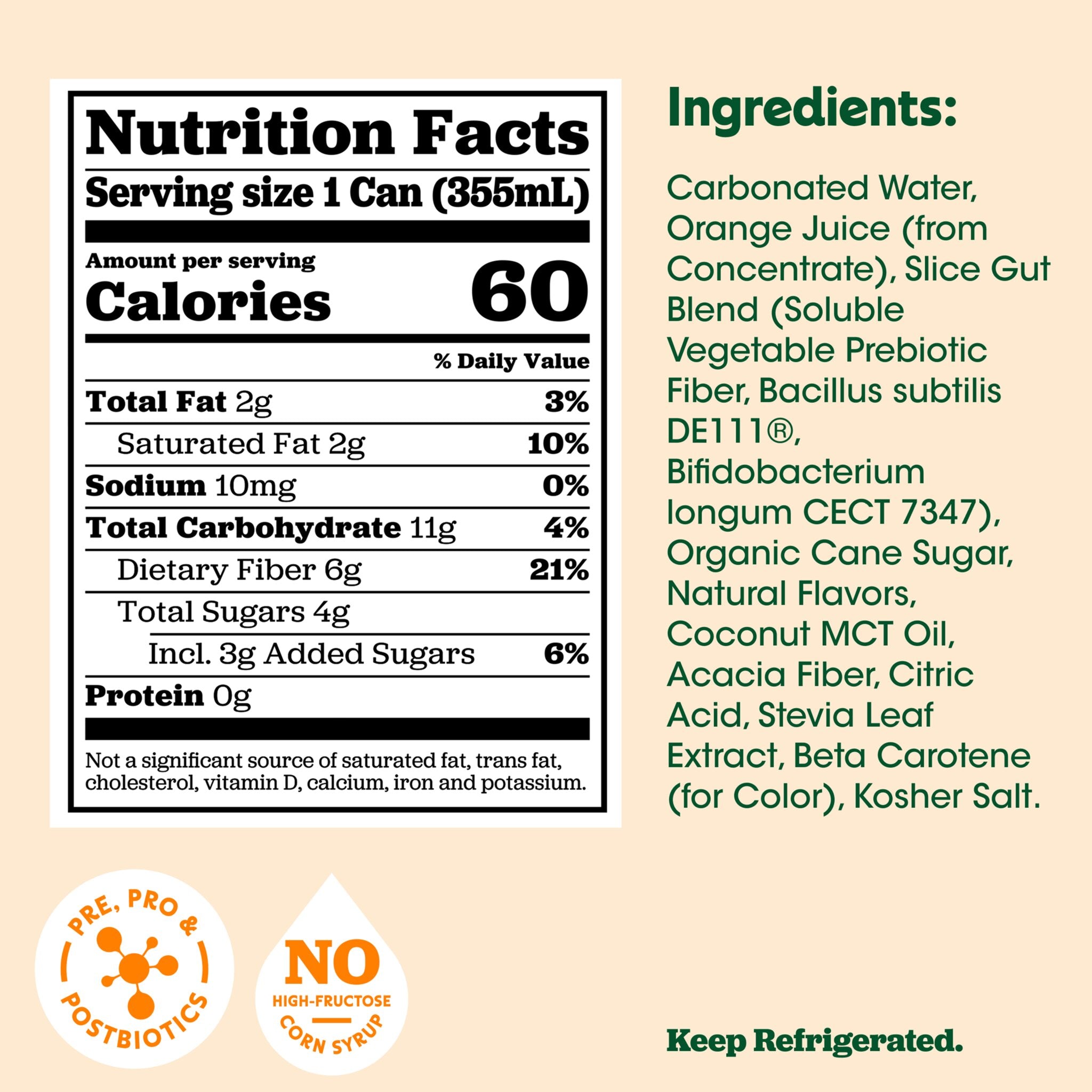 Slice Orange Dirty soda - Certs NFP