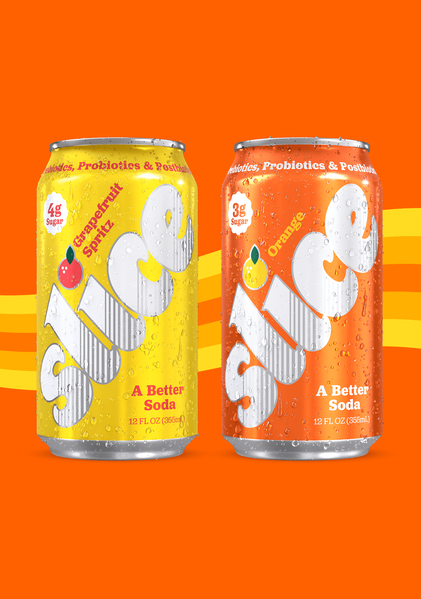 Orange & Grapefruit Spritz Soda Variety Pack (12pk)